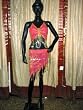 Pink Bra Choli Hip Wrap Scarf Coin Bellydance Costume M
