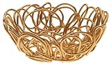 A di Alessi Nuvem Round Basket, Gold, Small