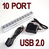 10 Port USB 2.0 Hub [Electronics]
