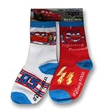 Boy's Disney Pixar Cars Lightening Mcqueen Crew Socks Size 12-18 Months - Set of Two Pairs Boy's Disney Pixar Cars Lightening Mcqueen Crew Socks Size 12-18 Months - Set of Two Pairs