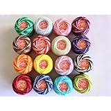 Free Ship Lot 16 Balls of Rubi Variegated Size 8 Perle/pearl Cotton Threads for Crochet, Hardanger, Cross Stitch, Needlepoint Hand Embroidery