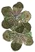 Gimme Clips Flower Hair Clips with Sequins, Evergreen