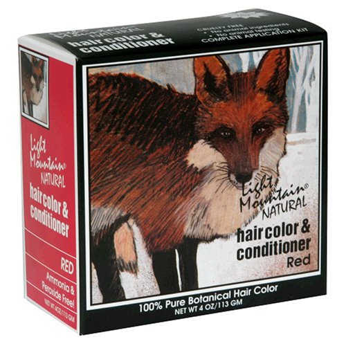 Light Mountain Natural Hair Color & Conditioner, Red, 4 oz (113 g) (Pack of 3)