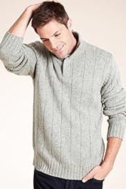 Funnel Neck Knitted Jumper with Silk