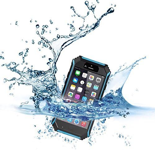 For [ iPhone 6 Case ] Bolish® [ Full Body ] Waterproof Dustproof Shockproof All-in-one-step Molding Technology Water Resistant Protective Case with [ phone Lanyard ] For Apple iPhone 6 (4.7) Screen Cover 5 Colour Choice (Aqua Blue)