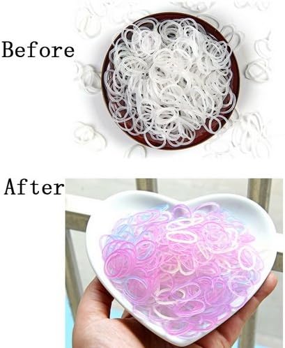 Novelty GiftShop 600 PCS Rainbow Loom Style UV Change Color Fashion Loom Rubber Band(1Package S Clip)