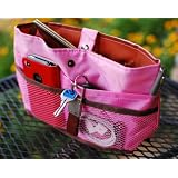 iGet (TM) Purse Organizer Insert Makeup Bag Cosmetic Travel Handbag (PINK)