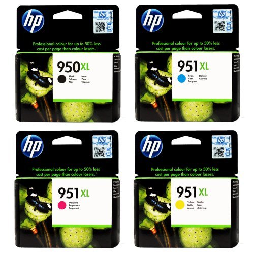 Hewlett Packard HP 950951 XL Four Pack Black & Color Inkjet Ink Set