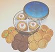Soozies Doozies Gourmet Cookie Gift Tin. 16 Fresh Baked Cookies in Happy Holiday Tin.