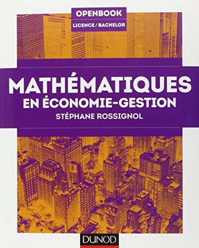 Mathématiques en économie-gestion Mathématiques en économie-gestion