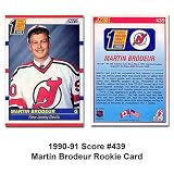 Score New Jersey Devils Martin Brodeur 90-91 Rookie Card