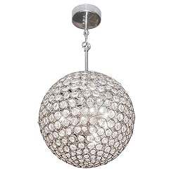 Checkolite Crystal Sphere 21 Diameter 8 Light Chandelier