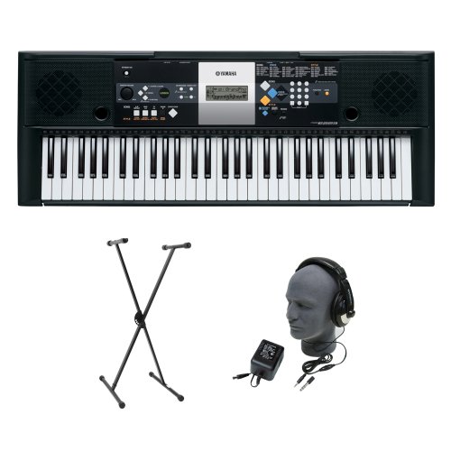 Yamaha PSR-E233 61-Key Premium Portable Keyboard Package with Headphones, Stand and Power Supply