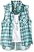 Beautees Girls' Plaid Shirt with Necklace