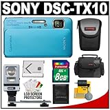 Sony Cyber-Shot DSC-TX10 Shock & Waterproof Digital Camera (Blue) with 8GB  ....