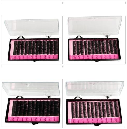 FACCLIA 4 Tray Individual False Eyelashes eye lash extension J