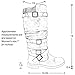 Generation Y Women's Knee High Boots Strappy Ruched Faux Leather Adjustable Buckles Knitted Calf