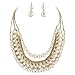 Bold & Beautiful ~ Steffy ~ Gold & Pearl Fashion Necklace with Satin Ribbon