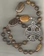 Anglican Rosary of Tiger Eye with Canterbury Cross