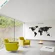 World Map Globe My Travels With Marker Dots Vinyl Wall Sticker Decals Decor Art