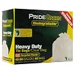 PrideGreen Biodegradable 45-50 Gallon Heavy Duty Clear Trash Bags with Ties, Pack of 2 (80 Bags)