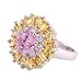 Psiroy Women's 925 Sterling Silver 5cttw Pink Topaz Filled Ring