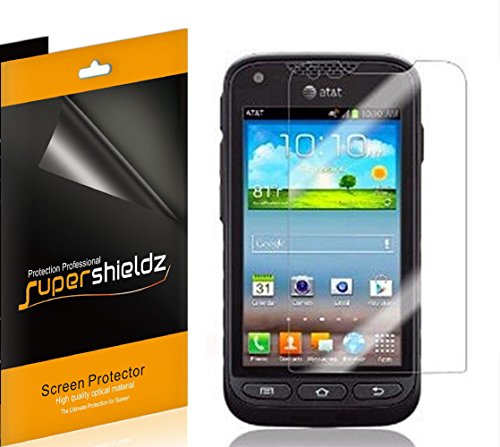 [6-Pack] SUPERSHIELDZ- High Definition Clear Screen Protector For Samsung Galaxy Rugby Pro i547 + Lifetime Replacements Warranty [6 Pack] - Retail Packaging