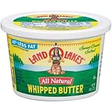 Land O Lakes Salted Whipped Butter Tub, 8 Ounce -- 12 per case.