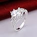 New 925 Silver Beautiful Clear Crystal Diamond Ring Engagement Wedding Ring Classic Design