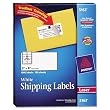 Avery Consumer Products Products - Laser Labels, Mailing, Permanent, 2"x4", 1000/BX, White - Sold as 1 BX - Create professional-looking labels quickly with Shipping Labels with TrueBlock Technology. Labels with TrueBlock completely cover everything underneath so you can re-use mailing tubes, boxes and more. Bright white labels have permanent adhesive and are jam-free and smudge-free. Perfect for creating professional-looking mailings, shipping, bar coding and organizing. Labels are designed for