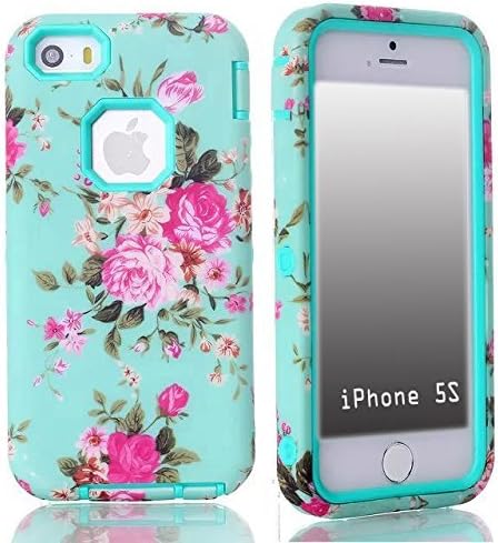 SUPWISER-07AKUAN 3-in-1 Hybrid Back Case Cover Fit For iPhone 5G 5S with Stylus Pen,Screen Protector and Cleaning Cloth