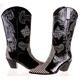 NASCAR Judy Womens Western Cowboy Boots Black