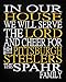 In Our House We Will Serve The Lord And Cheer for The Pittsburgh Steelers Personalized Family Name Christian Print - Perfect Gift, football sports wall art - multiple sizes
