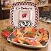 New Univ of Wisconsin Badgers Ceramic Chip Dip Platter