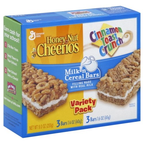 General Mills Variety Pack Milk 'N Cereal Bars 9 Oz (Pack