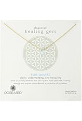 Dogeared Lasting Healing Gems Blue Quartz  Pendant Necklace