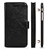 Madewithlove® Smart Wallet Case Flip Cover for iPhone 6 4.7 Inch - Combo with Built-in Stand - Pu Leather Case + Super Fiber Exterior Cover - Double-layer Protective Style Case with Business Card Solt and Cash Compartment for Apple iPhone 6 4.7 Inch - Black