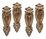 CBK Ltd Cast Iron Antique Key Design 7-Inch H Door Knockers, Set of 4
