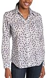 IZOD Women's Long Sleeve Clover Floral Print Shirt