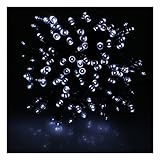 White 200 LED Solar Power String Fairy Light Lamp Home Outdoor Xmas Wedding Party Garden Decoration - 22m 72ft