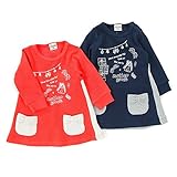 mother goose(マザーグース) ワンピース (80～130cm) キムラタンの子供服 (11038x11338-164) ネイビーブルー 130