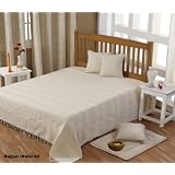 Rajput 100% Cotton Ribbed Throw Natural