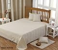 Rajput 100% Cotton Ribbed Throw Natural, 60 x 80 Inches