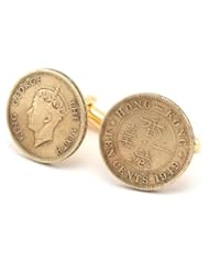 Hong Kong King George Coin Cufflinks