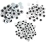 3 Assorted Sizes Crafe Round Wiggly Eyes, 8mm 10mm & 12mm