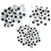 3 Assorted Sizes Crafe Round Wiggly Eyes, 8mm 10mm & 12mm