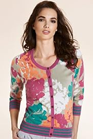 Per Una Pure Cotton Multicoloured Floral Cardigan
