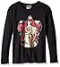 Harry Potter Big Girls' Hogwarts Long Sleeve T-Shirt with Scarf, Black, Small