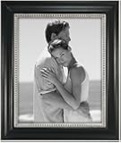 Malden International Designs Classic Molding Beads Picture Frame, 8 by 10-Inch, Black and Silver