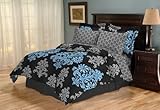 Sanders Home Collection Matador Reversible 8 Piece Bed in a Bag Set King Aqua